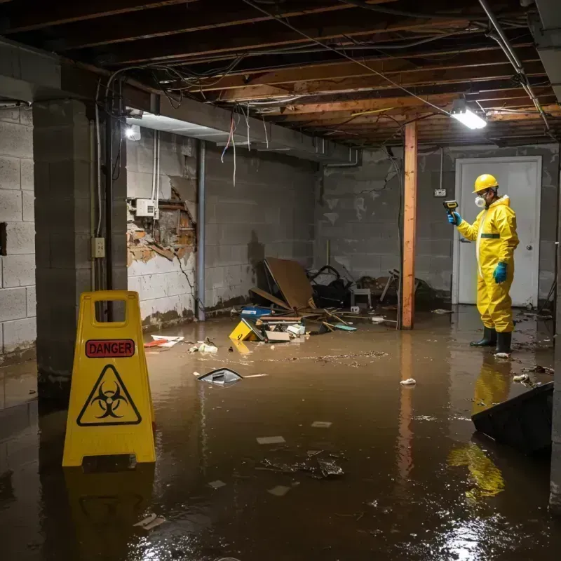 Flooded Basement Electrical Hazard in Berthoud, CO Property