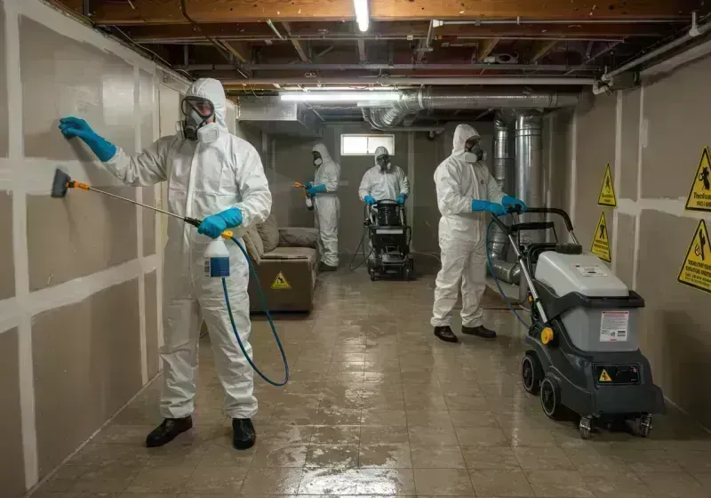 Basement Moisture Removal and Structural Drying process in Berthoud, CO